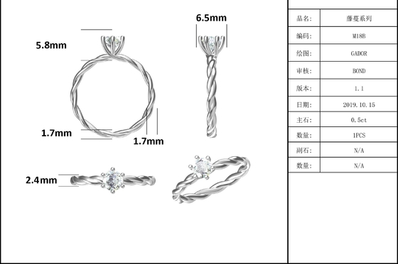 Moissanite Engagement For Women Ring Set Diamonds and Sapphire Wedding Band White Gold Pave