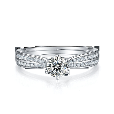 Minimalist Designs 9K Gold Jewelry, Moissanite 925 Silver Ring Set