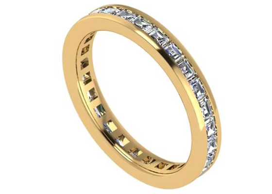 27 ชิ้นเพชร 18K Rose Gold แหวน 2.0 × 1.5 มม. OEM ODM สำหรับ Gift