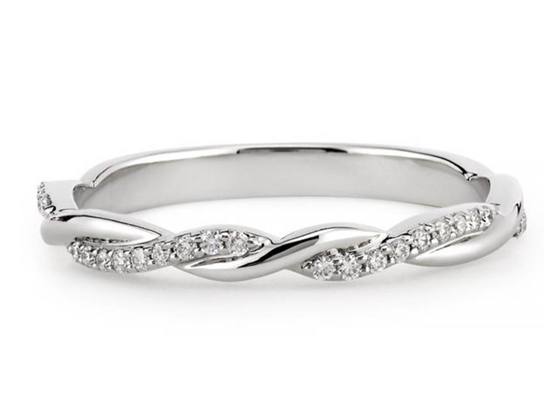 แหวนเพชรพลอยแท้ทองคำขาว 14K 0.3ct Round Cut ODM For Engagement