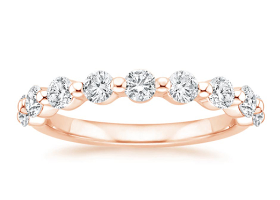 0.9ct 3MM Moissanite Rose Gold แหวน, Rose Gold เครื่องประดับแหวนOEM