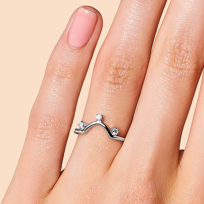 เครื่องประดับเพชรแท้ 14K Rose Gold, แหวนครบรอบครบรอบเพชรแฟนซีแท้