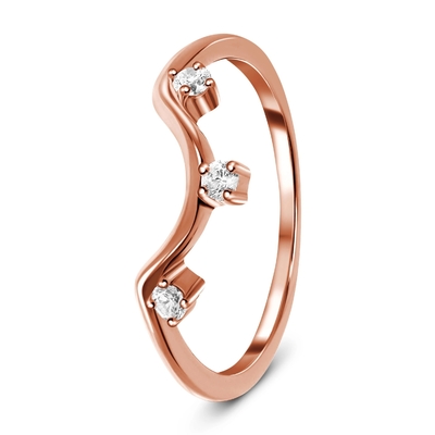 เครื่องประดับเพชรแท้ 14K Rose Gold, แหวนครบรอบครบรอบเพชรแฟนซีแท้