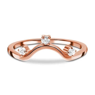 เครื่องประดับเพชรแท้ 14K Rose Gold, แหวนครบรอบครบรอบเพชรแฟนซีแท้