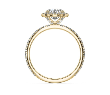 แหวนหมั้นเพชร Gia สุดหรูสำหรับผู้หญิงในแหวนหมั้นทองคำแท้ 14k เพชรขนาดใหญ่