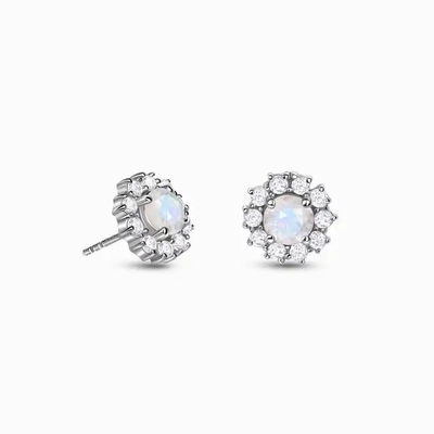ขายส่งเครื่องประดับเงินแท้ 925 14K Gold Plated Women Dangle Earrings Natural Moonstone Drop Earrings
