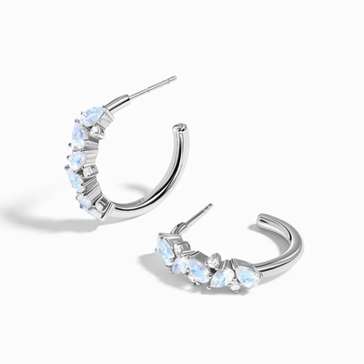 Vintage S925 Rose Gold Plated White Zircon เครื่องประดับขายส่งเครื่องประดับ Moonstone Fine Design Factory ต่างหู