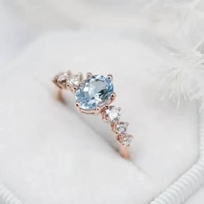 Pear Moonstone แหวนหมั้น ทอง 18k แหวนเงิน เครื่องประดับพลอยธรรมชาติ