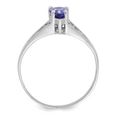 0.25 กะรัต Tanzanite 0.925 แหวนเงินประดับเพชรสีขาว – แหวนอัญมณีที่มีสารก่อภูมิแพ้