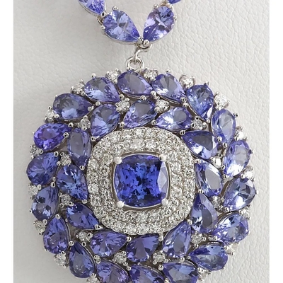 ได้รับการรับรอง 0.61 Ctw I2/I3 Tanzanite And Diamond 14K Rose Gold Earrings