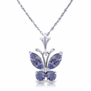 สร้อยคอจี้หัวใจอินฟินิตี้แทนซาไนท์ธรรมชาติ เพชรเงินแท้ 14K