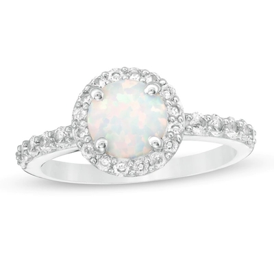 โอปอลทรงรีและ 1/15 CT. ที.ดับบลิว. แหวนเพชรบายพาสแยกก้านเงินสเตอร์ลิง