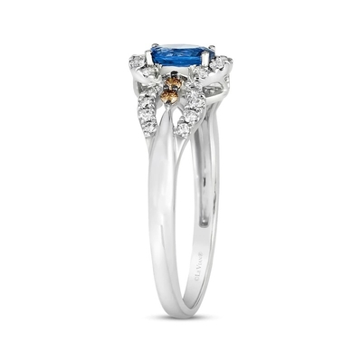 แหวนไพลินทรงรี Le Vian 1/5 Cttw Diamonds 14K Vanilla Gold