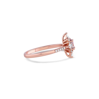 เงินสเตอร์ลิงวินเทจ Alexandrite แหวนกุหลาบทองเต็มแหวนสำหรับผู้หญิงงบเครื่องประดับแหวนมินิมอล