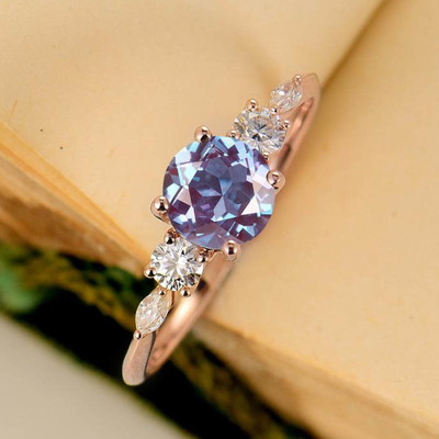 แหวนหมั้นสุดหรูทรงหยดน้ำ Moonstone Ring Moon Stone แหวนหมั้น Womens