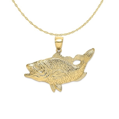 10k Yellow Gold Dolphin Charm สร้อยคอจี้ปลา Sea Life Fine เครื่องประดับสำหรับผู้หญิงของขวัญสำหรับเธอ
