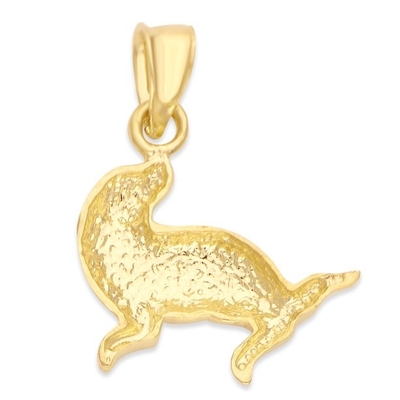 กะรัตในกะรัต 14K สีเหลืองทอง Double Dolphin Circle จี้ Charm พร้อมสร้อยคอโซ่เชือกเชือกสีเหลืองทอง 10K น้ำหนักเบา