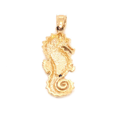 925 เงินสเตอร์ลิงชุบทอง Cubic Zirconia Cz Seahorse 18 นิ้วสร้อยคอสร้อยคอจี้ Charm Sea Life
