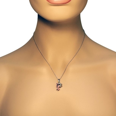 925 เงินสเตอร์ลิง Lobster Clasp เคลือบปลา Charm สร้อยคอจี้ Sea Life Fine เครื่องประดับสำหรับของขวัญผู้หญิงสำหรับเธอ