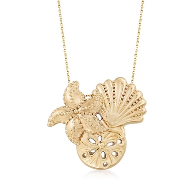 สร้อยคอปลาดาวแก้วมูราโน่เทอร์ควอยส์อิตาลีพร้อมทองคำ 18kt เหนือสเตอร์ลิง