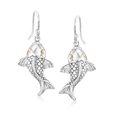 เครื่องประดับฮาวาย CZ Octopus Drop Earrings เป็นเงินสเตอร์ลิง