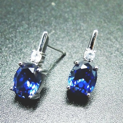 สีเขียว Spinels Cubic Zircon แหวนต่างหูเงินแท้ 925 ชุดเครื่องประดับแฟชั่น