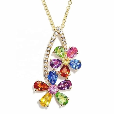 ขายส่ง 925 เงินสเตอร์ลิง Rainbow CZ Baguette แหวนหิน Multicolor แหวนเพทายสำหรับเครื่องประดับปาร์ตี้