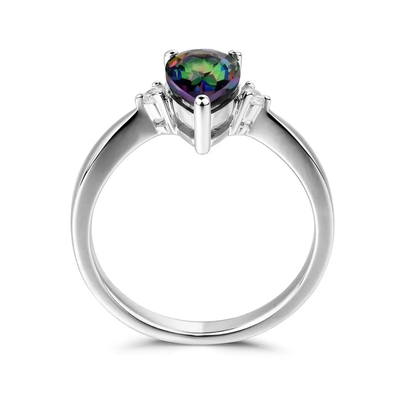 ขายส่งเงินแท้ 925 ล้านล้านเจียระไนสร้อยข้อมือ Mystic Topaz Tennnis