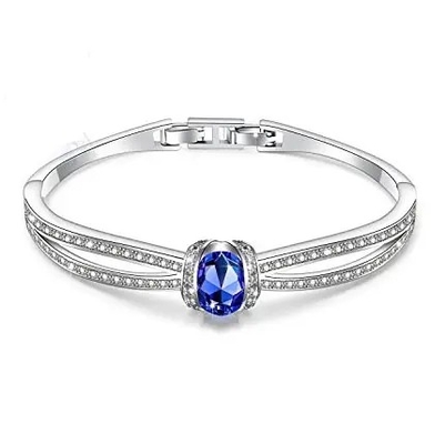แหวนเงินแท้ 925 จี้ต่างหูรัศมีรูปไข่ชุดเครื่องประดับ Tanzanite