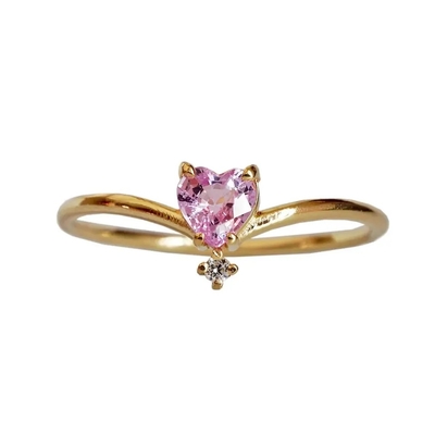 ต่างหูเงินแท้ 925 ทรงกลมชุบโรสโกลด์ Morganite Cuff Earrings
