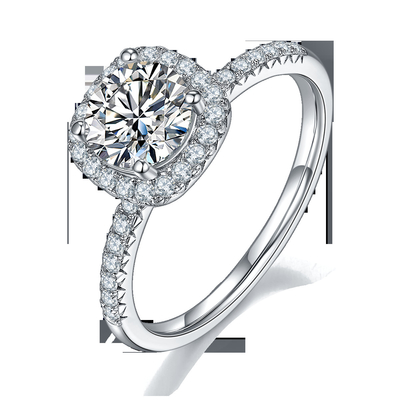Square Cut Bridal Women Moissanite Square Diamond Gold พร้อมแหวนแต่งงานโรแมนติกสีเงิน