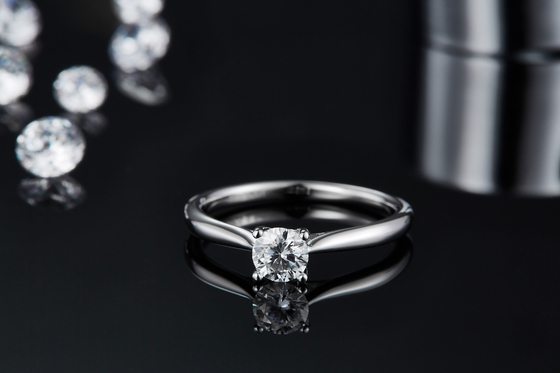 925 เงินสเตอร์ลิงเครื่องประดับเพชร Moissanite แหวนหมั้นแหวนสัญญาสำหรับผู้หญิง