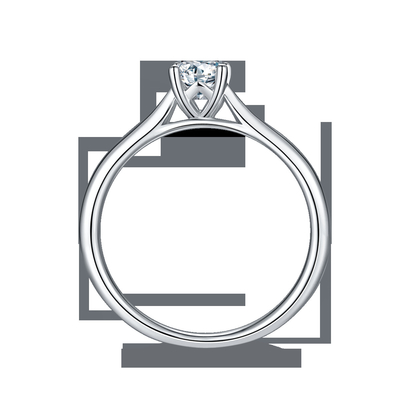 925 เงินสเตอร์ลิงเครื่องประดับเพชร Moissanite แหวนหมั้นแหวนสัญญาสำหรับผู้หญิง