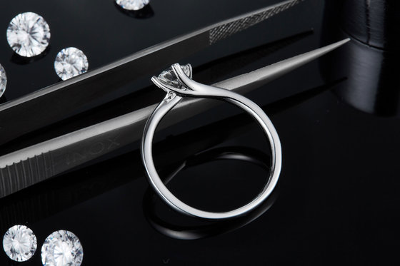9K Gold Jewelry Designs Moissanite 925 Silver Ring