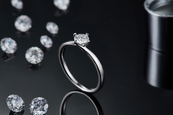 9K Gold Jewelry Designs Moissanite 925 Silver Ring