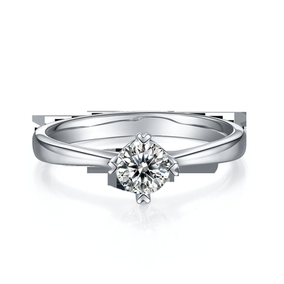 9K ประดับโมเสคเงิน Moissanite Jewelry Minimalist Lady Ring