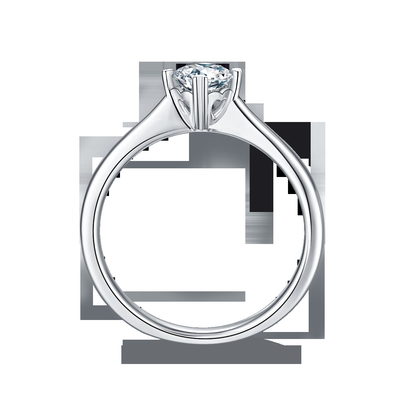 9K ประดับโมเสคเงิน Moissanite Jewelry Minimalist Lady Ring