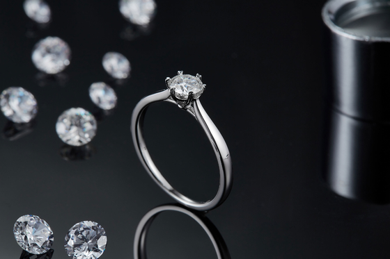 0.5ct Shape Hexgonal Lab Diamond Jewelry with Silver Women Ring