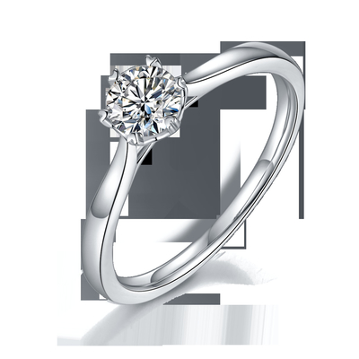 0.5ct Shape Hexgonal Lab Diamond Jewelry with Silver Women Ring