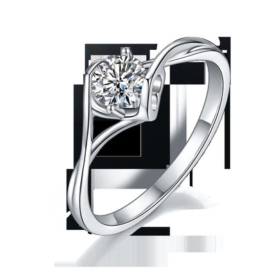 925 เงินสเตอร์ลิงเครื่องประดับผู้หญิง 3 กะรัตธรรมชาติ Moissanite แหวนสัญญาแหวนหมั้นแหวนหมั้นเครื่องประดับอัญมณี