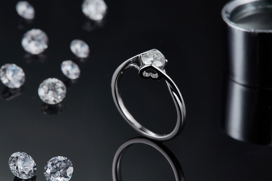 925 เงินสเตอร์ลิงเครื่องประดับผู้หญิง 3 กะรัตธรรมชาติ Moissanite แหวนสัญญาแหวนหมั้นแหวนหมั้นเครื่องประดับอัญมณี