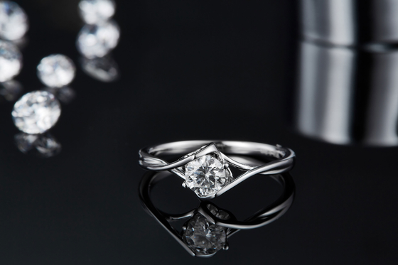 925 เงินสเตอร์ลิงเครื่องประดับผู้หญิง 3 กะรัตธรรมชาติ Moissanite แหวนสัญญาแหวนหมั้นแหวนหมั้นเครื่องประดับอัญมณี