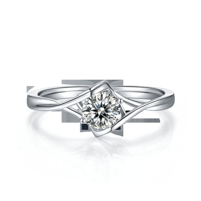925 เงินสเตอร์ลิงเครื่องประดับผู้หญิง 3 กะรัตธรรมชาติ Moissanite แหวนสัญญาแหวนหมั้นแหวนหมั้นเครื่องประดับอัญมณี
