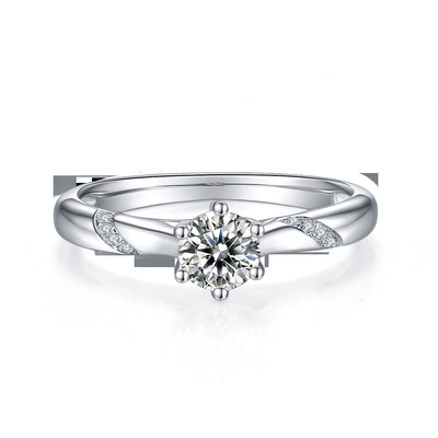 ขายส่งเครื่องประดับ Moissanite 925 เงินสเตอร์ลิงหมั้นแหวน Moissanite แบบกำหนดเอง
