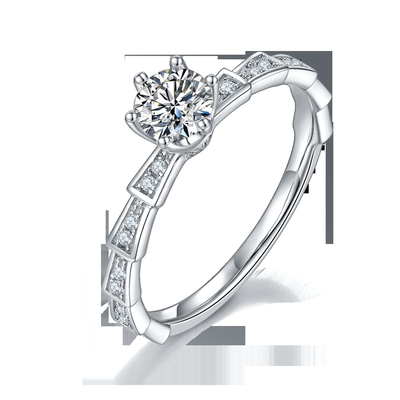 White Moissanite Unique Sytle And Sapphire Platineve Diamonds Jewelry Women Ring