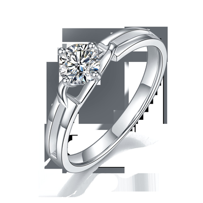 White Square Moissanite And Sapphire Platineve Diamonds Jewelry Women Ring With Silver1.94CTW