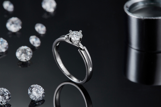 White Square Moissanite And Sapphire Platineve Diamonds Jewelry Women Ring With Silver1.94CTW
