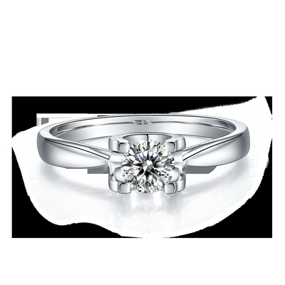 แหวนเงิน 9K Moissanite สีขาวเหลี่ยม CZ เครื่องประดับงานแต่งงานสไตล์มินิมอล