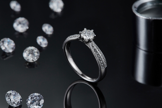 Minimalist Designs 9K Gold Jewelry, Moissanite 925 Silver Ring Set