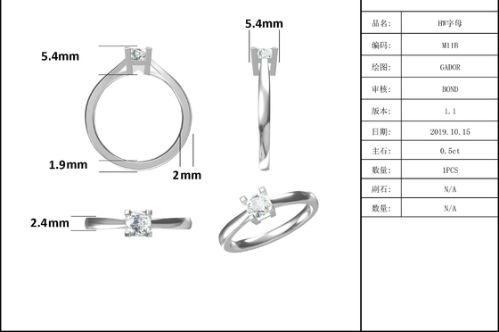 แหวนหมั้น S925 East West ที่ไม่เหมือนใคร Emerald Cut Moissanite ที่ทันสมัย